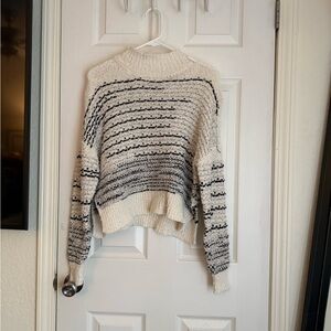 Knox Rose Cream and Black Cowl Neck Sweater